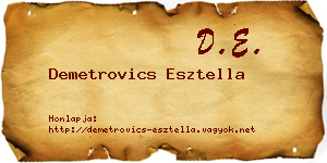 Demetrovics Esztella névjegykártya